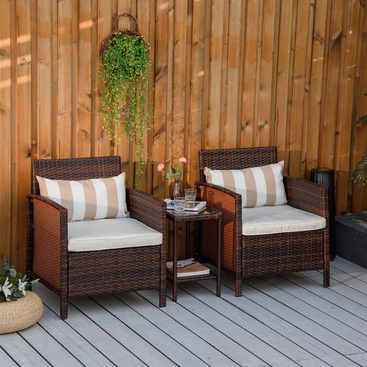 Three piece outdoor store dining set